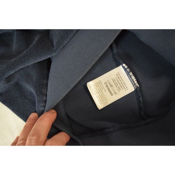 Orlebar Brown Jacket Large Blue Jersey Track Full Zip Terry Cloth Workout - Picture 6 of 6